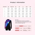 thumbnail image 5 of YONGHS Kids Girls Gymnastics Glitter Unitard Cold Shoulder Long Sleeve Rhinestones Color Block Patchwork Leotard Star Navy Blue 16, 5 of 5