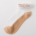 thumbnail image 1 of Women Casual Cute Solid Floral Mesh Splice Breathable Short Socks, 1 of 3