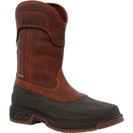 GEORGIA BOOT Bottes de Travail à Enfiler Imperméables à Embout d'Acier pour Hommes 11 Pouces Carbo-Tec LTR Brun - GB00471