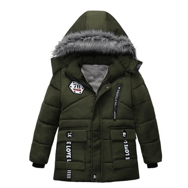 Manteau de Mode Enfants Manteau d'Hiver Manteau Garçon Veste Chaude à Capuche Vêtements pour Enfants