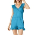 thumbnail image 1 of QHFBli Swim Romper with Built in Bra and Pockets Swim Dress Modest One Piece Swimsuit Full Coverage Bathing Suit, 1 of 6