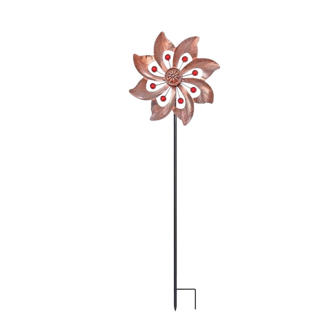Metal Flower Wind Stake Decorative Garden Windmill For Yard & Ornament Halloween Decorations