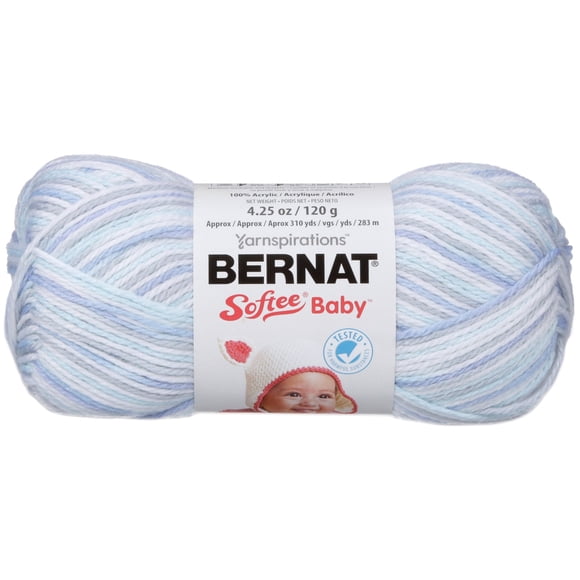 "Bernat® Fil Softee® Baby™, Acrylique #3 DK, 4,25 Oz/120 G, 310 Yards"