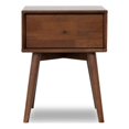 thumbnail image 1 of Allora Table de Nuit Moderne Mi-Siècle en Bois, Noyer Brun, 1 of 6