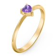 thumbnail image 3 of Heart Birthstone Ring - Amethyst (February), 3 of 6