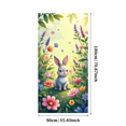 thumbnail image 1 of Cute Cartoon Rabbit Floral Decoration Spring Theme Backdrop Banner Birthday Party Supplies Photography Props Easter Wall Hanging Backdrop, 1 of 4
