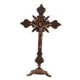 thumbnail image 2 of Standing Crucifix Crucifix with Stand Jesus on The Cross Statue Metal Table Cross Jesus Crucifix for Altar Home Decor Fireplace Dining Table Antique Red, 2 of 8