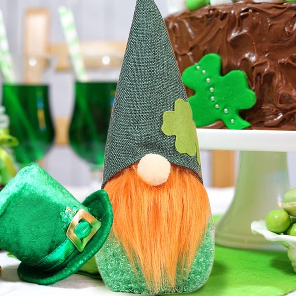EGNMCR Room Decor, Home Decor St. Patrick's Day Decorations Irish Day Faceless Doll Rudolph Small Standing Doll Doll Doll