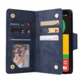 thumbnail image 2 of Étui pour Google Pixel 4, Portefeuille à Fermeture Éclair en Cuir Magnétique, Porte-Cartes, 2 of 5