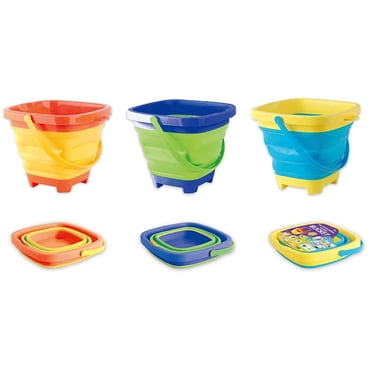 3 Pcs Seaux de Plage Pliables Extensibles Flexibles Jouets de Plage Jouets de Sable pour Enfants