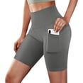 thumbnail image 2 of Timegard Plus Size Shorts for Women Running Ruched Comfy Shorts Casual Workout Shorts Elastic Waist, 2 of 6