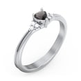 thumbnail image 3 of Birthstone Heart Ring with Shoulder Accents - Smokey Quartz (June), 3 of 4