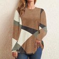 thumbnail image 1 of DPTALR T-Shirt/chemise à Manches Longues à Col Rond, Coupe Ample, Décontracté, Imprimé pour Femmes, 1 of 5