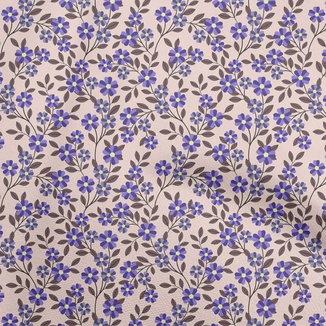 oneOone Rayon Medium Purple Fabric Floral Sewing Craft Projects Fabric Prints By Yard 56 Inch Wide