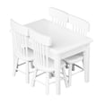 thumbnail image 2 of Table Chair Model Dining Table Set Kitchen Furniture Set Craft 1/12 Accs White, 2 of 8