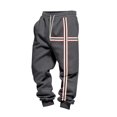 thumbnail image 3 of Ceisia Men Solid Color Loose Casual Pants Elastic Waist Drawstring Sports Gift Work Trousers, 3 of 8