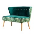 thumbnail image 1 of Unbranded Green Fern Armless 2 Seater Sofa, 1 of 1
