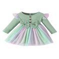 thumbnail image 1 of Robe de Fête pour Bébé Fille en Tulle à Volants Manches Longues Robe Princesse, 1 of 7