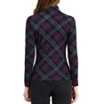 thumbnail image 3 of Hauts à Col Roulé à Manches Longues pour Femmes Extensibles Ajustés Noël Xmas Chemise de Fête m Violet, 3 of 8