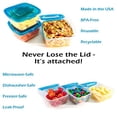 thumbnail image 3 of Mr. Lid Attached Food Storage Containers - Permanently Attached Plastic Lid, Space Saving (10), 3 of 6