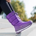 thumbnail image 4 of Kcodviy Women's Winter Solid Color Boots Winter for Women Snow Thick Soled and Fleece Winter Snow Boots for Women Go Protective Snow Boots Slip Women Snow Boots Size 13 on Boots, 4 of 4