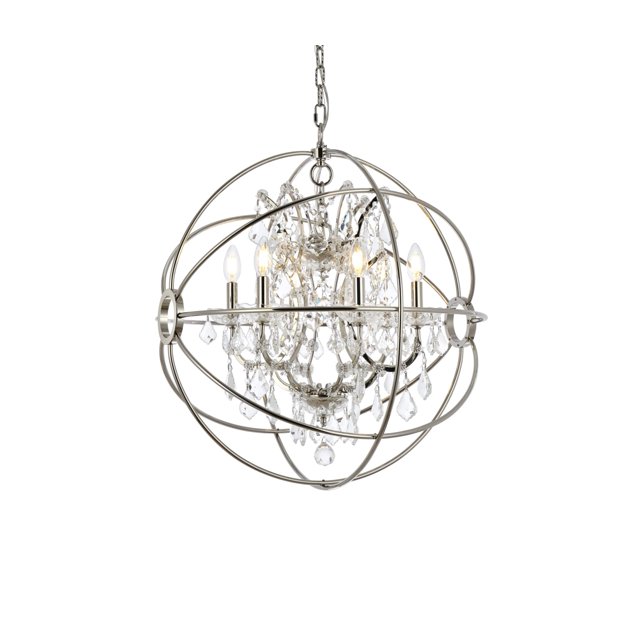 Elegant Lighting Geneva 25" 6 Light Royal Crystal Pendant Lamp
