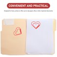 thumbnail image 2 of MasteelfCA 100 Pcs Trombones Cœur d'Amour Trombones Marquage Épingle Signet Papeterie Accessoires de Bureau (Rouge), 2 of 9