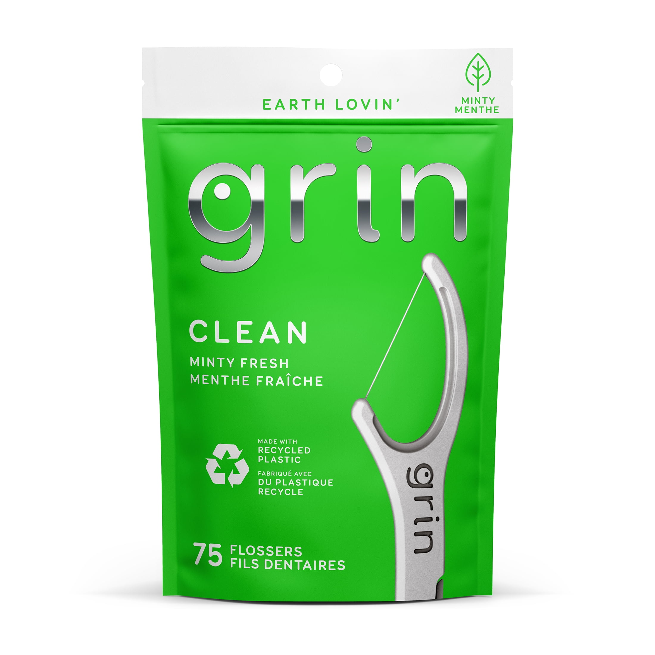 Grin Clean Minty Fresh Flosspyx Flossers 75ct
