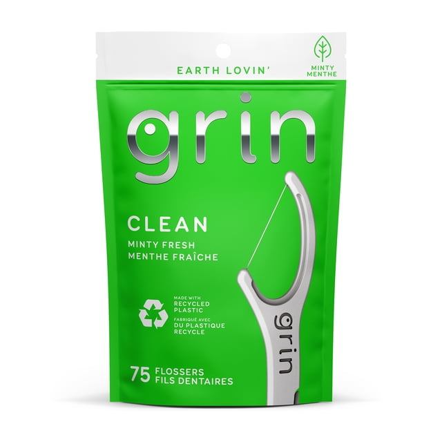 Grin Clean Minty Fresh Flosspyx Flossers 75ct