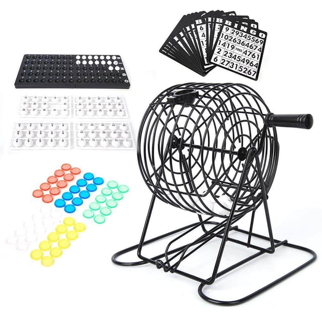 kurtrusly Traditional Wine Set Bingo Game Lucky Ball Bar Party Lottery Machine Family Group Entertainment