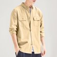 thumbnail image 2 of Pisexur Windbreaker Jacket Mode Men's Couleur Unie Manches Longues Sans Capuche Décontracté Extérieur Jackets Randonnée Jackets Fall Jackets for Men, 2 of 9