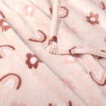 thumbnail image 3 of George Baby Pink Rainbow Flannel Baby Blanket 30" x 36", 3 of 4