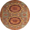 thumbnail image 1 of Ahgly Company Tapis d'Intérieur Ronds Abstraits Rouges Abstraits pour Aire, 8 Pieds Rond, 1 of 6
