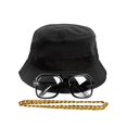 thumbnail image 1 of Trousse de Chaîne Dorée Hip-Hop des Années 90 - Similicuir, 1 of 2
