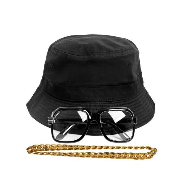 Trousse de Chaîne Dorée Hip-Hop des Années 90 - Similicuir