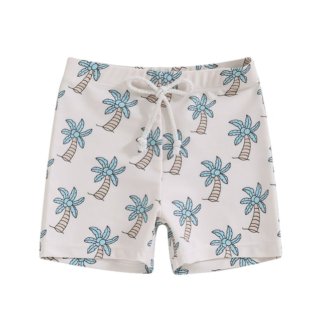 Sunnyoo Boys Swim Trunks Coconut Tree Prints Quick Drying Board Shorts Bathing Suit
