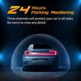 thumbnail image 3 of iiwey T1-pro Dash Cam Front and Rear Inside 3 Channel 1080P, Adjustable Lens Dash Camera for Cars with 8 IR Lamps Night Vision, Three Ways Triple Car Camer, 3 of 7