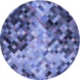thumbnail image 1 of Ahgly Company Machine Washable Indoor Round Transitional Sky Blue Area Rugs, 6' Round, 1 of 7