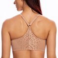 thumbnail image 3 of MELENECA Female Racerback Front Closure Unlined Underwire Bra for Women Cappuccino 48C, 3 of 4