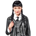 thumbnail image 1 of Wednesday Addams perruque pour adulte, 1 of 3