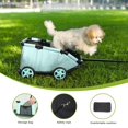 thumbnail image 4 of Poussette mini Pliable pour Chien, Équipée d'Une Corde de Sécurité, d'Un Panier de Rangement et d'Un Coussin de Siège Intégré, avec Poignée Rétractable, Convient aux Voyages, au Magasinage, à la Marche et aux Jeux, 4 of 18