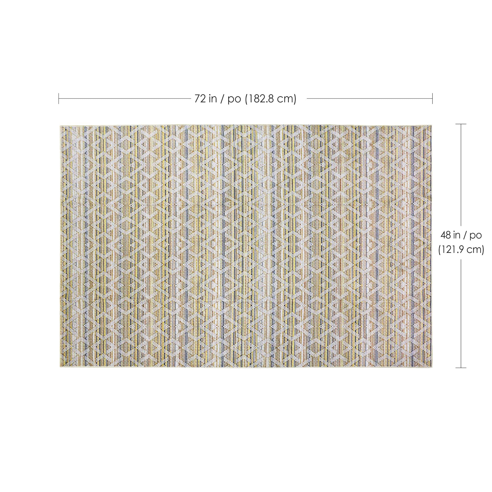 Tapis Mainstays lavable Audrey Westip crème imprimé 4'x6'