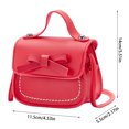 thumbnail image 3 of Bmisegm Girls' Solid Color Leather One-Shoulder Mini Bag – Stylish and Functional Shoulder Purse for Little Girls Red One Size, 3 of 8