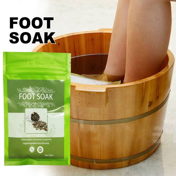 LSLJS 10PCS Ginger Foot Soak Relaxation for Muscles Foot Pain Relief Enhance Immunity Natural Mugwort Herb Foot Soak Leg