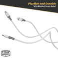 thumbnail image 5 of Scosche Ci4B8SR-SP Strikeline 4 ft MFi Certified Charge & Sync Cable Lightning & USB-C Devices White, 5 of 5