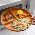 thumbnail image 1 of Shyuyusa Plateau de Service Rond à 3 Compartiments Compartimenté, Assiette Multifonction pour Collations, Fruits, Noix, Utilisation de Service sur Table de Cuisine, 1 of 1