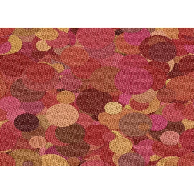 Ahgly Company Machine Washable Indoor Rectangle Transitional Bright Orange Area Rugs, 4' x 6'