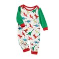 thumbnail image 1 of Honganda Christmas Family Pajamas Set, Dinosaur Print Tops+Trousers/Romper, 1 of 8
