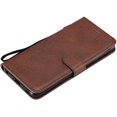 thumbnail image 3 of HAHDAXIA Compatible for Case LG V40, PU Leather Folio Card Holder Storage Wallet Case,Magnetic Closure Shockproof Kickstand for Women Men Brown & 2X Screen Protector, 3 of 7
