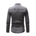 thumbnail image 3 of SUNSIOM  Men's Spring Autumn Casual Shirts Solid Color Long Sleeve Lapel Denim Tops Button Shirts, 3 of 6